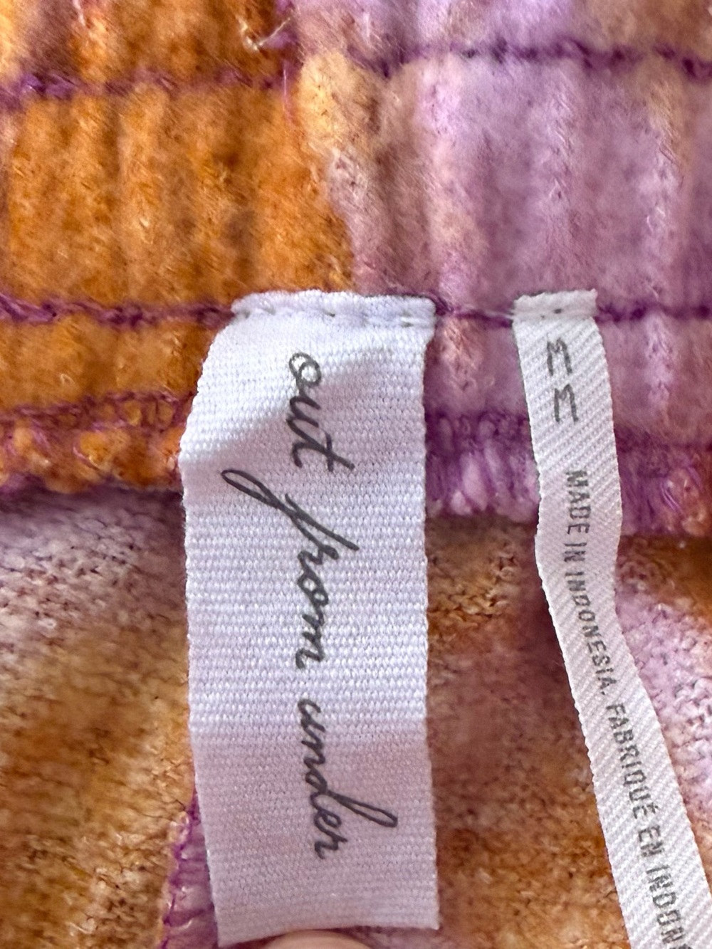 NWOT Urban Outfitters Plush Terry Soft Shorts Orange & Purple M Medium - Picture 4 of 5